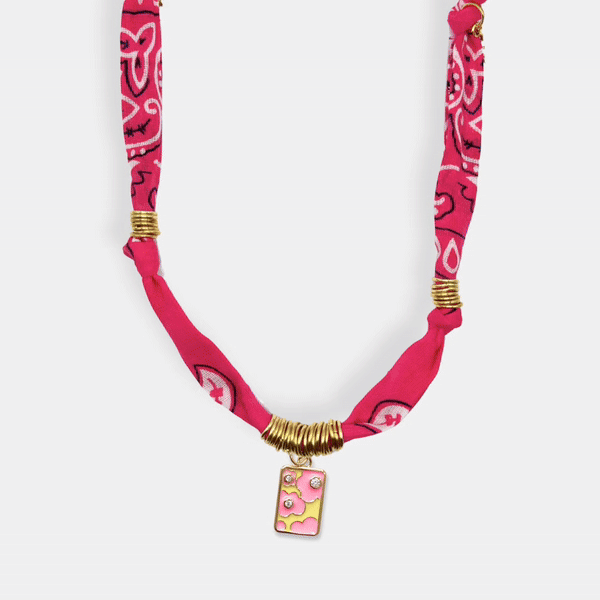 COLLIER BANDANA PERSONNALISABLE 1 CHARM - THEM Paris