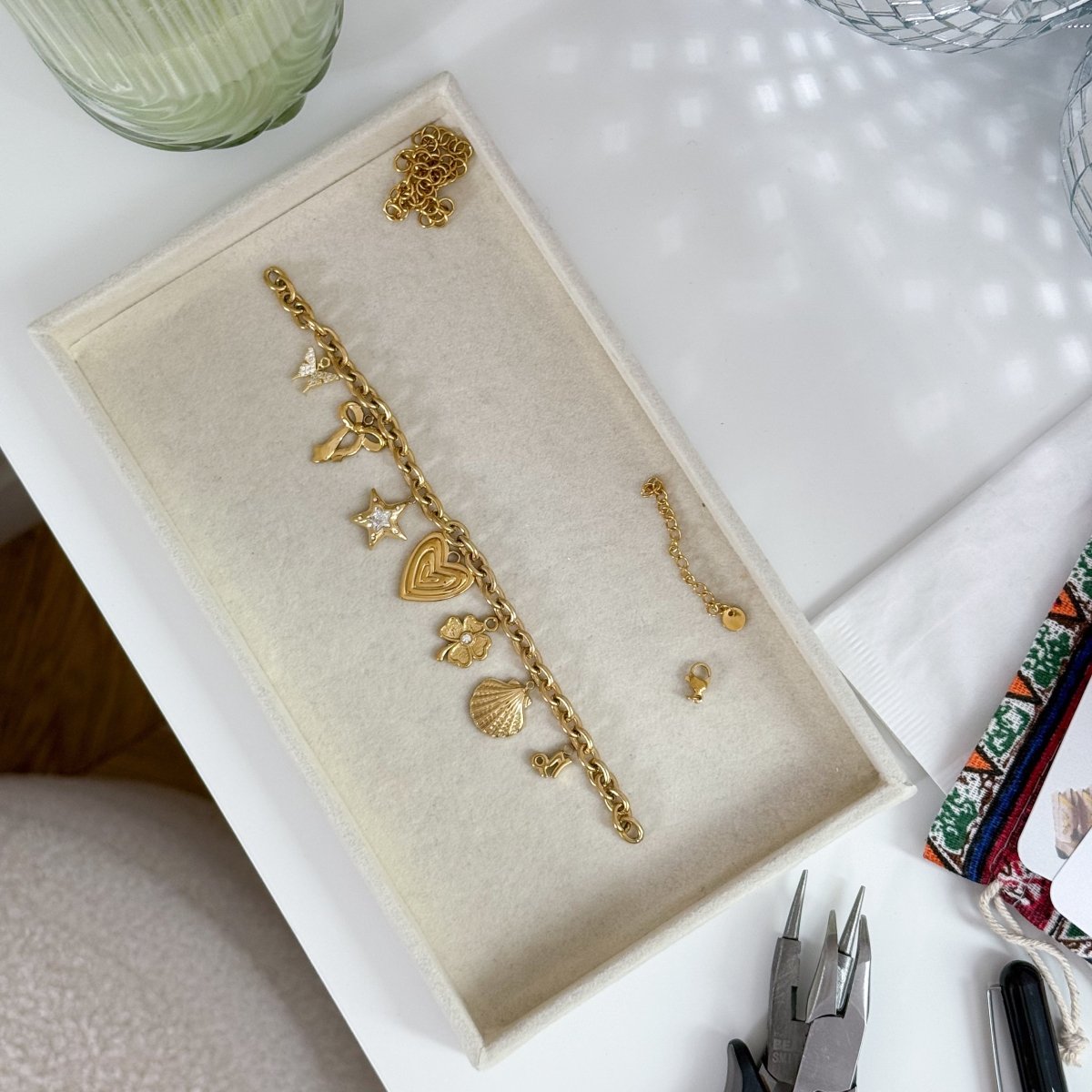 BRACELET PERSONNALISABLE 7 CHARMS - THEM Paris