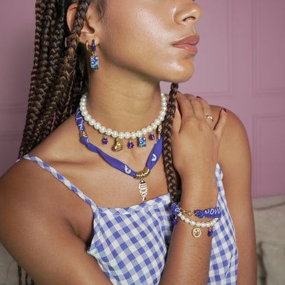 COLLIER BANDANA PERSONNALISABLE 1 CHARM - THEM Paris